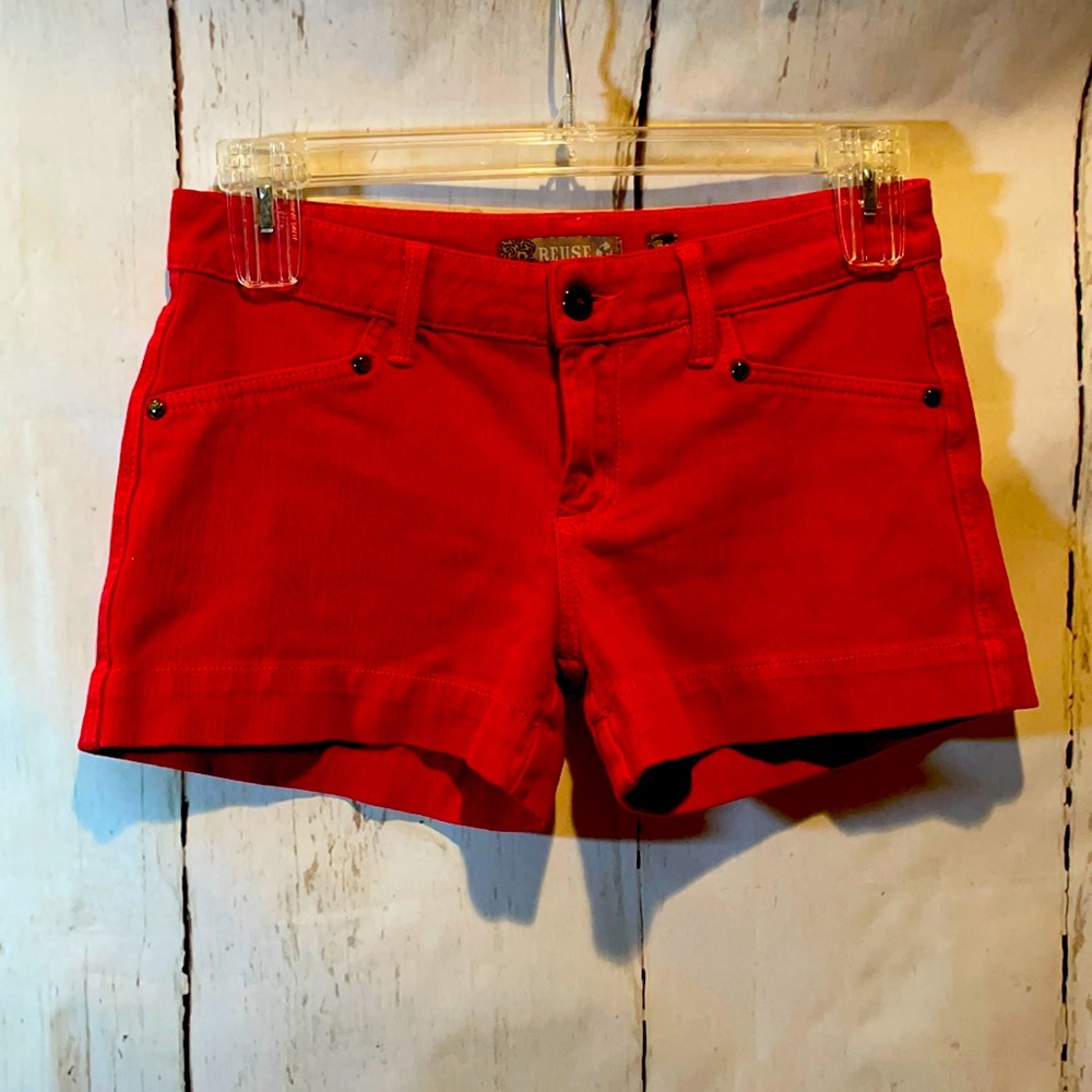 Reuse Red Recycled Cotton Shorts